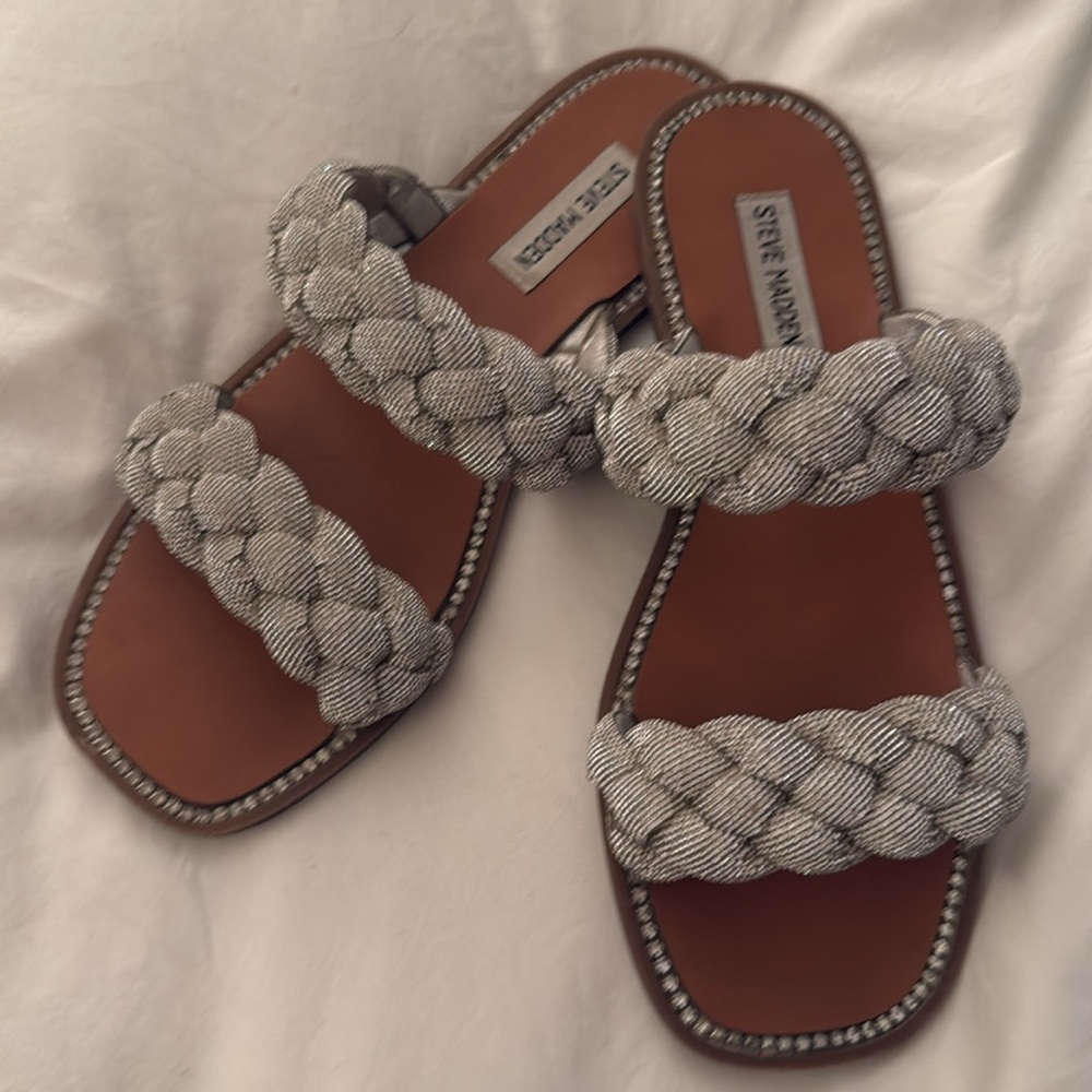 COPY - Steve Madden Newbie rhinestone sandals.